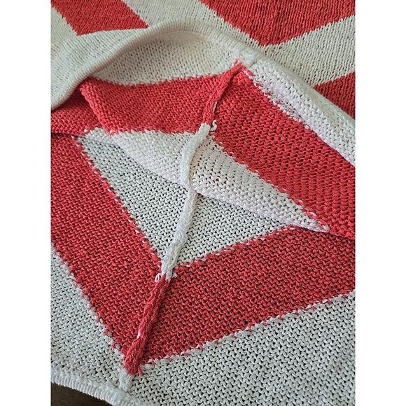 Chico’s Women’s Chevron Sweater Size 3/XL Button Sleeve 3/4 Beachy Summer Airy - Picture 5 of 7